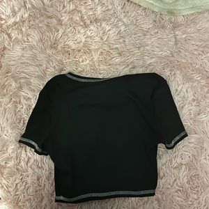 Cute black crop top